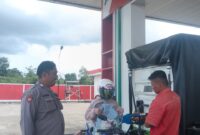 Foto : Polsek Sengah Temila laksanakan patroli siang di sejumlah SPBU di wilayah hukum Polsek Sengah Temila