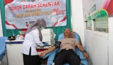 Foto : Kegiatan donor darah serentak yang berlangsung di RS Abdul Azis Marabahan