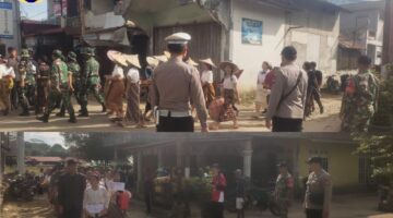 Foto : Pengamanan dan pengawalan Karnaval Dalam Rangka Bulan Bahasa SMAN 1 Menyuke di Desa Darit Kecamatan Menyuke