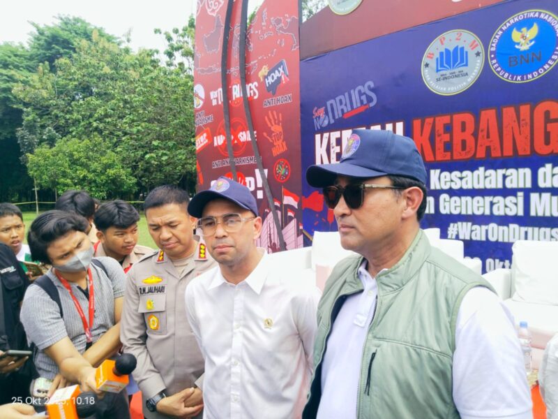 Foto : Kepala Badan Narkotika Nasional (BNN) Komjen Suyudi Ario Seto, saat membuka Kemah Kebangsaan di Bumi Perkemahan Cibubur, Jakarta Timur