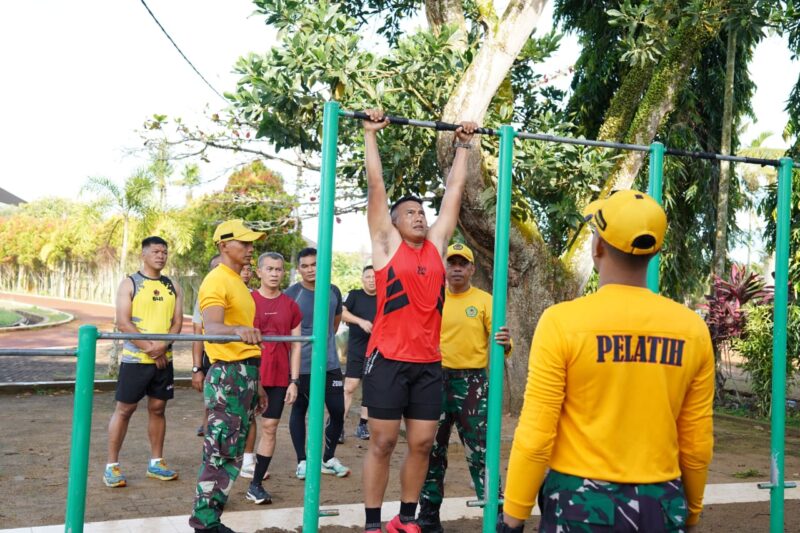 Foto : Kegiatan Uji Petik yang diawali dengan kesegaran jasmani Samapta A dan Samapta B