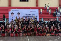 Foto : Upacara memperingati Hari Sumpah Pemuda yang ke-97 Tahun 2025 di Gedung Olah Raga Apang Semangai Sintang. 