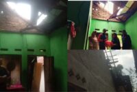 Foto : Dua rumah warga di Kecamatan Pagelaran di Desa Bulagor dan Desa Pagelaran, terdampak musibah sambaran petir