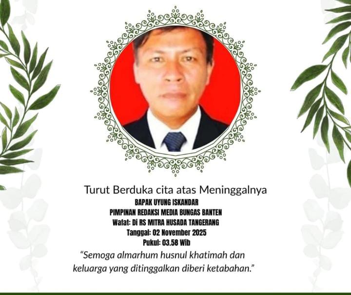 Foto : Pimpinan Redaksi Bungas Banten, almarhum Uyung Iskandar