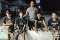 Foto : Patroli malam personel Polsek Menjalin untuk jaga kamtibmas