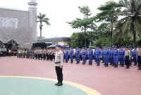 Foto : Polda Banten menggelar Apel Kesiapan Tanggap Darurat Bencana Hidrometeorologi Secara Serentak Tahun 2025, yang berlangsung di Lapangan Apel Mapolda Banten
