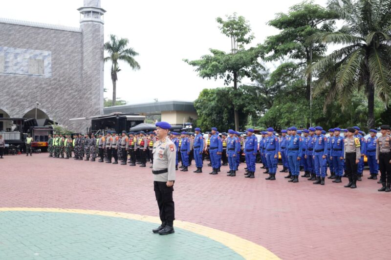Foto : Polda Banten menggelar Apel Kesiapan Tanggap Darurat Bencana Hidrometeorologi Secara Serentak Tahun 2025, yang berlangsung di Lapangan Apel Mapolda Banten