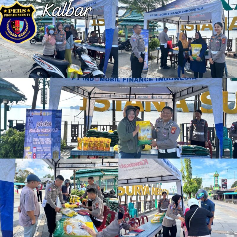 Foto : Polres Sanggau menggelar Gerakan Pangan Murah (GPM) Polri untuk Masyarakat Kota Sanggau