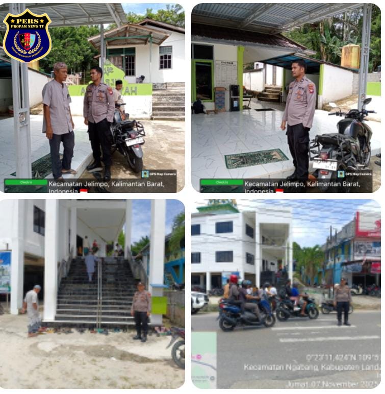 Foto : Kegiatan pengaturan arus lalu lintas dan pengamanan kegiatan ibadah sholat jumat yang ada di Wilayah hukumnya