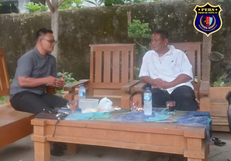 Foto : Wapimred Media Propam News TV melakukan wawancara eksklusif dengan Syailendra Adi Sapta, inisiator Indonesia Contra Terror (ICT). 